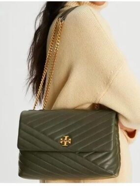 AUTHENTIC KIRA CHEVRON SHOULDER BAG IN SYCAMORE